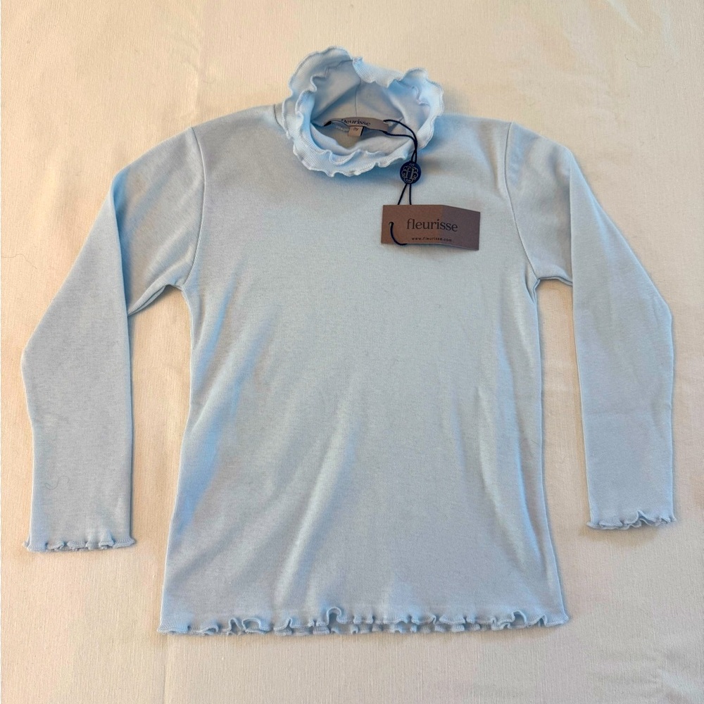 Fleurisse girls cotton ruffle turtleneck